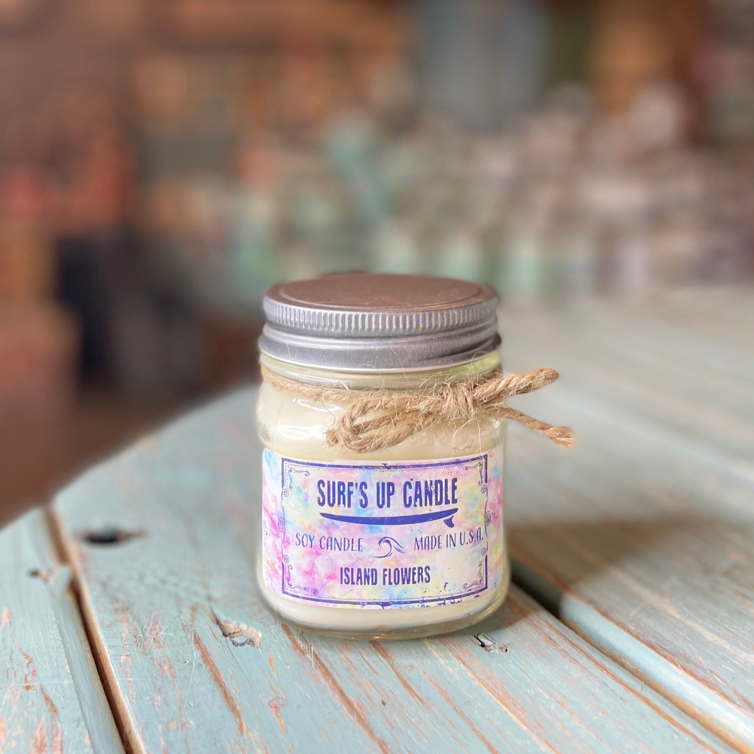 Little Tie Dye Island Flowers Mason Jar Candle -  Easter Collection