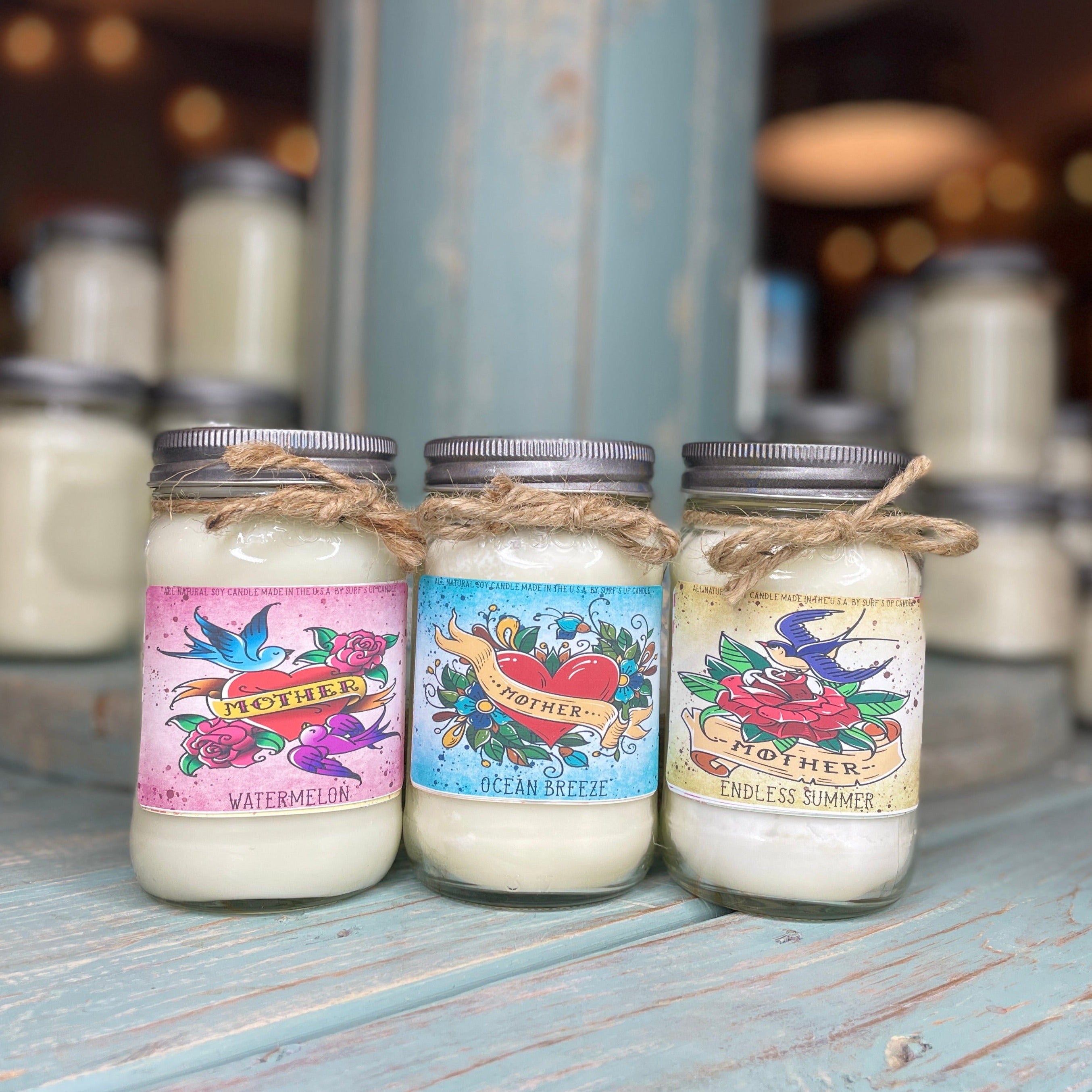 Tattoo Inspired Mason Jar Trio - Mother's Day Collection