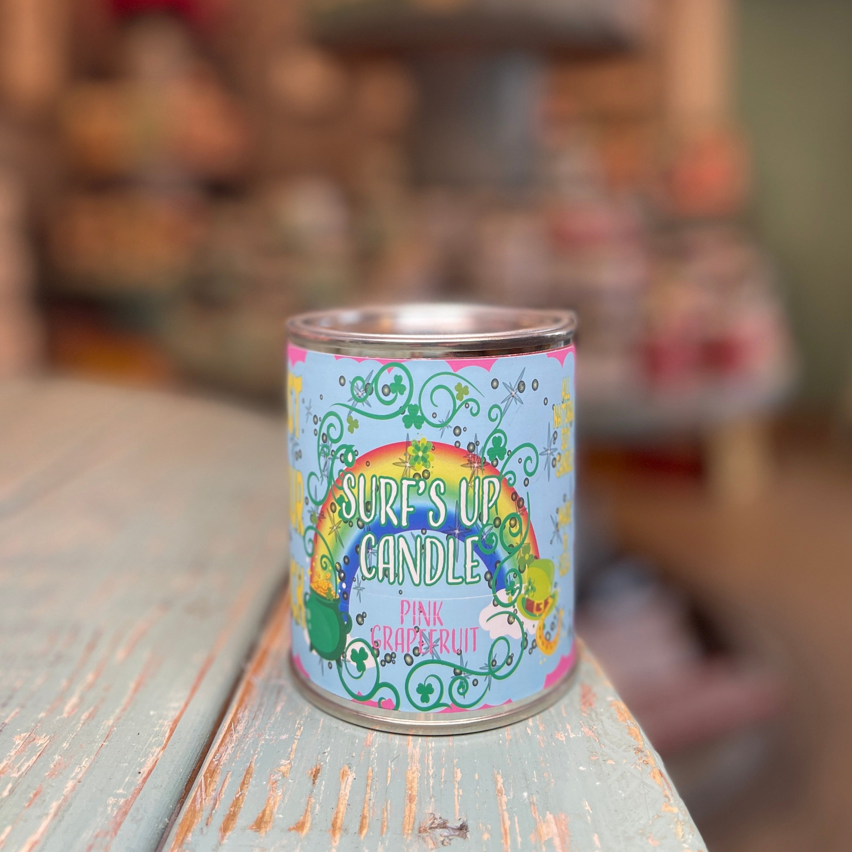 Just your Luck Pink Grapefruit Paint Can Candle - St. Patrick's Day Collection