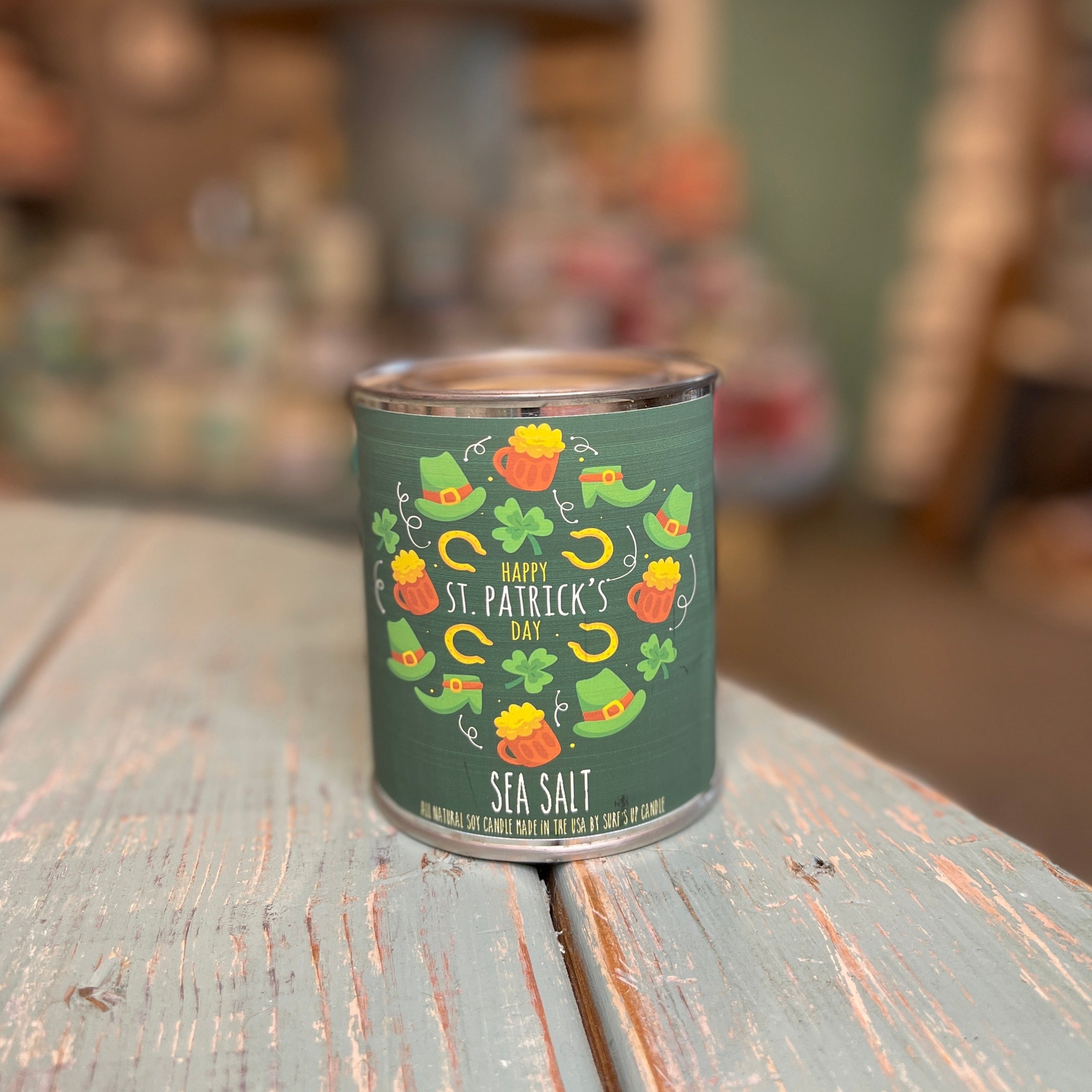 Happy & Green Sea Salt Paint Can Candle - St. Patrick's Day Collection