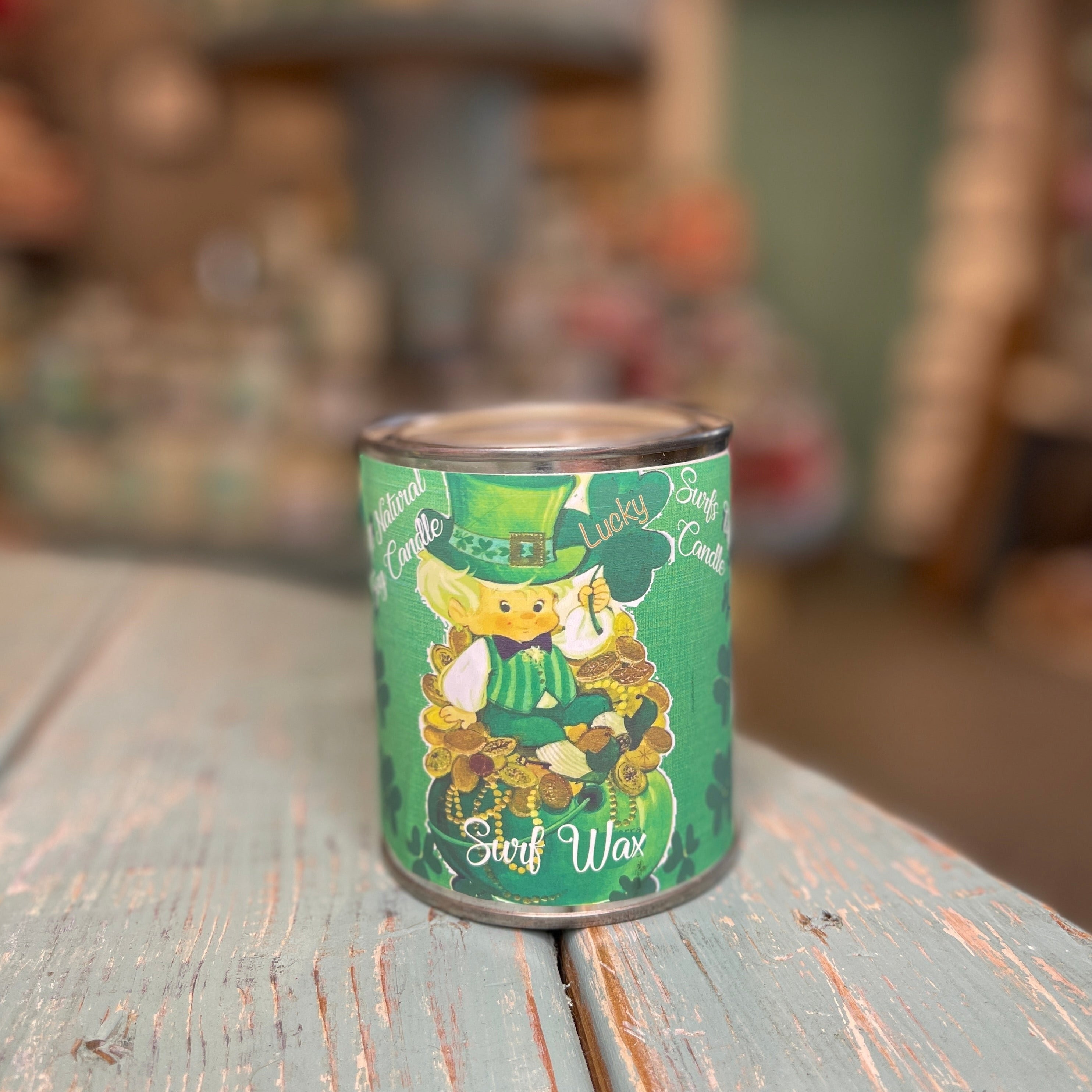Leprechaun Surf Wax Paint Can Candle - St. Patrick's Day Collection