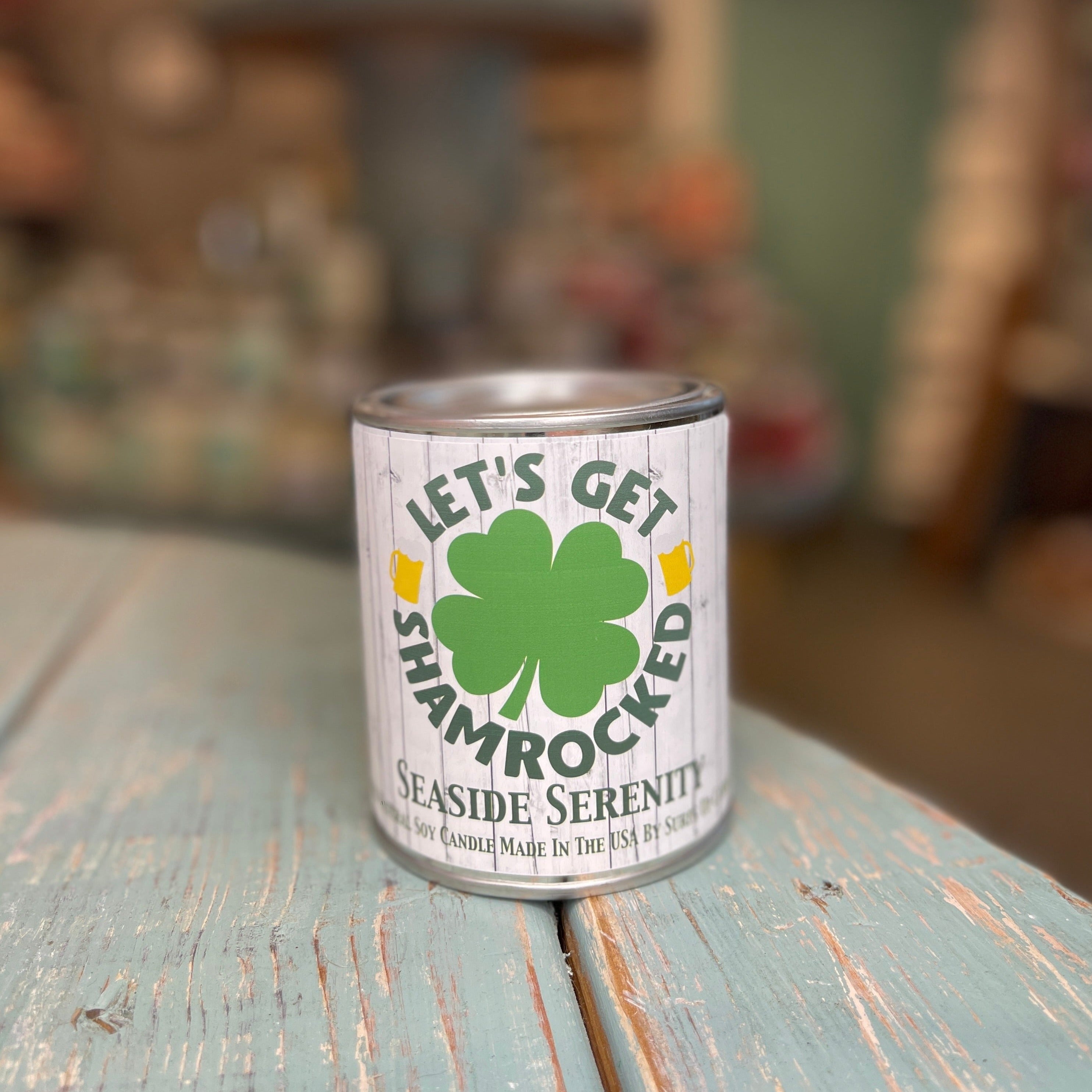 Shamrocked Seaside Serenity Paint Can Candle - St. Patrick's Day Collection