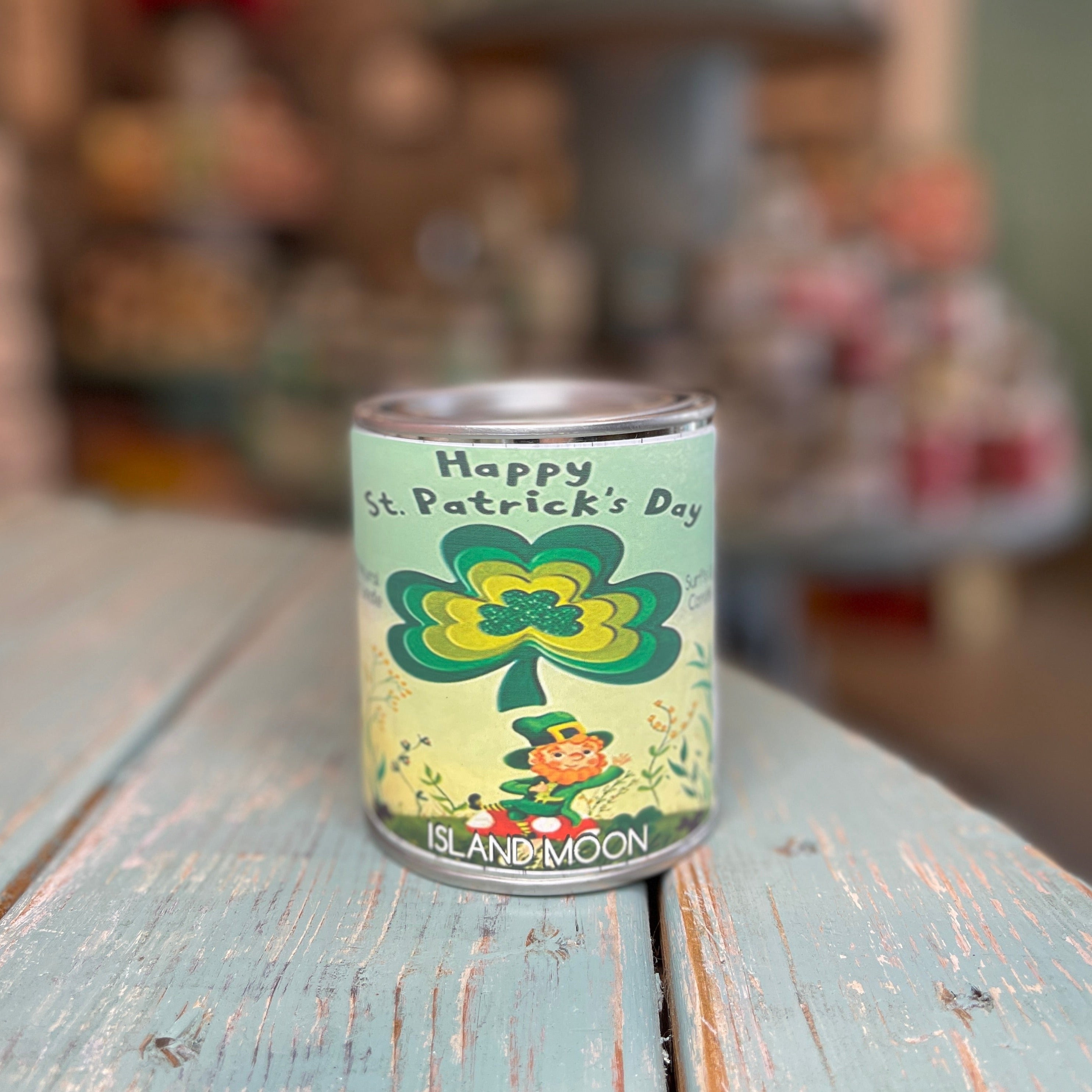 Super Lucky Island Moon Paint Can Candle - St. Patrick's Day Collection
