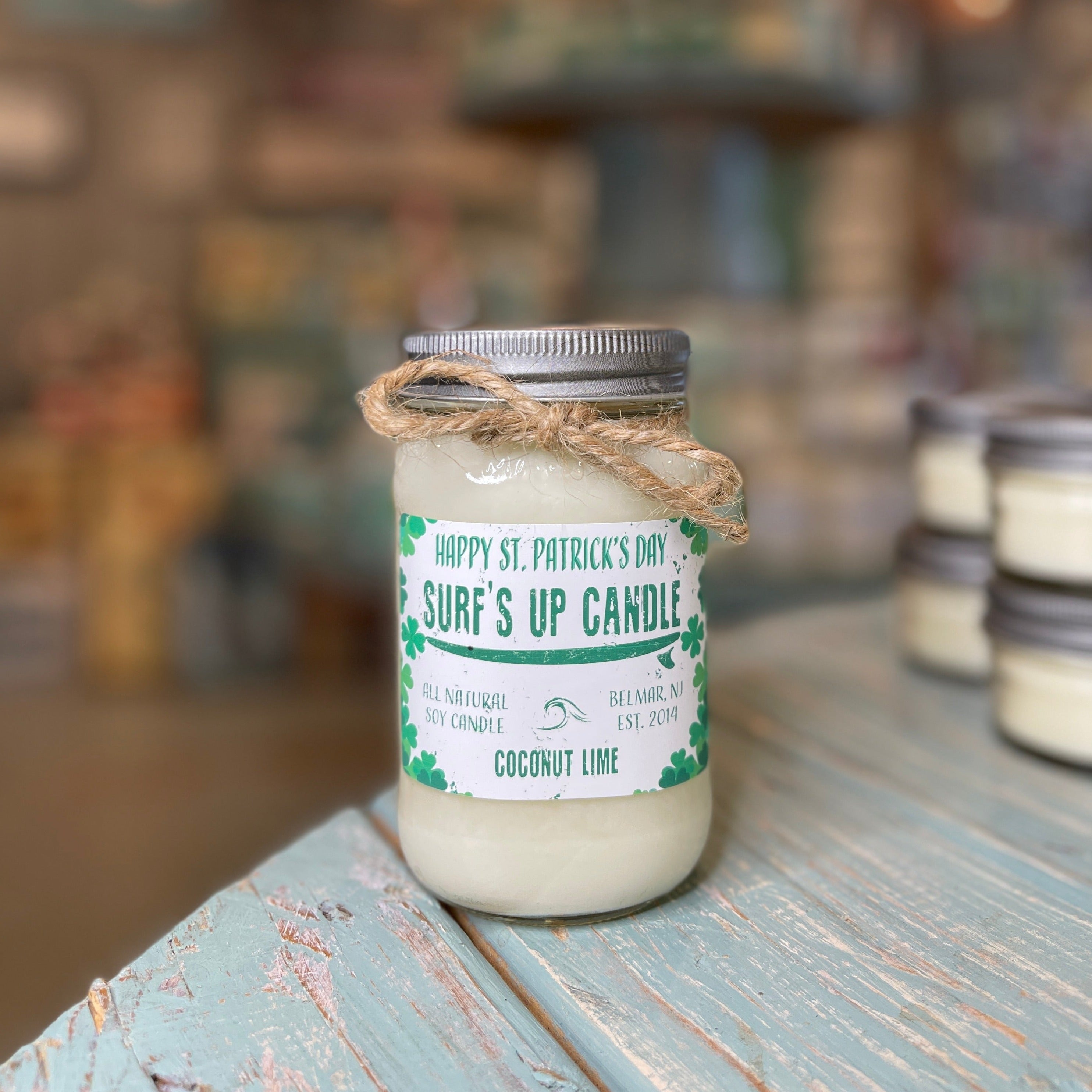 Let's Get Green Coconut Lime Mason Jar Candle - St. Patrick's Day Collection