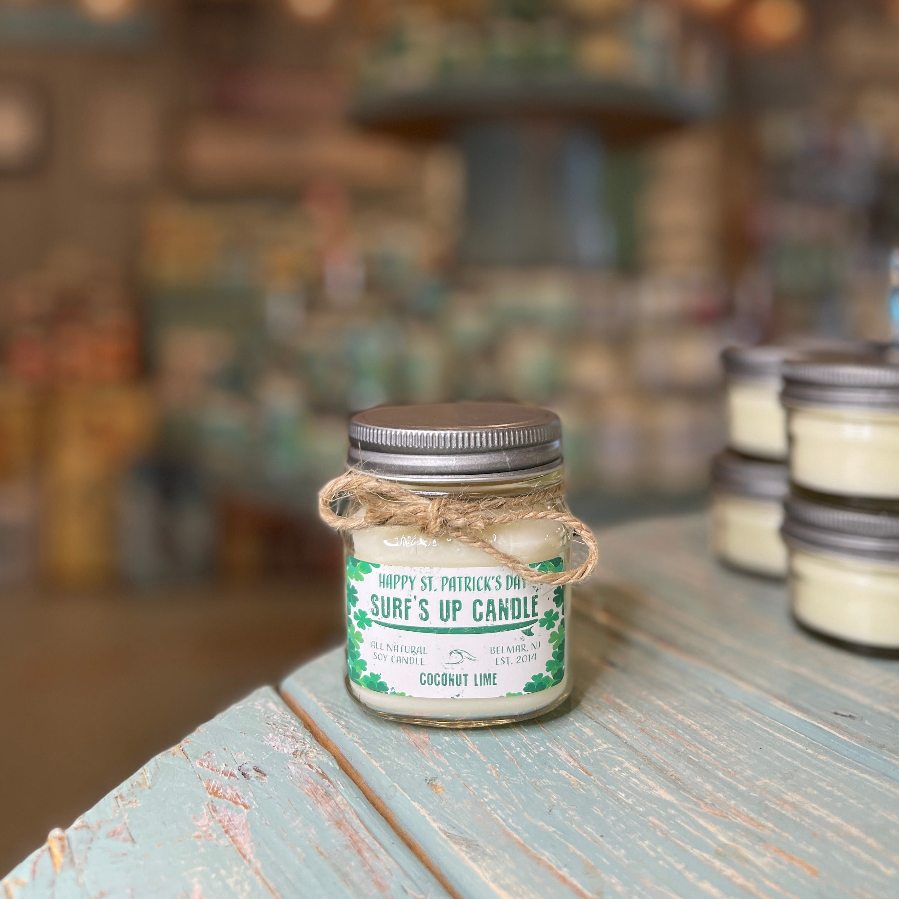 Let's Get Green Coconut Lime Mason Jar Candle - St. Patrick's Day Collection