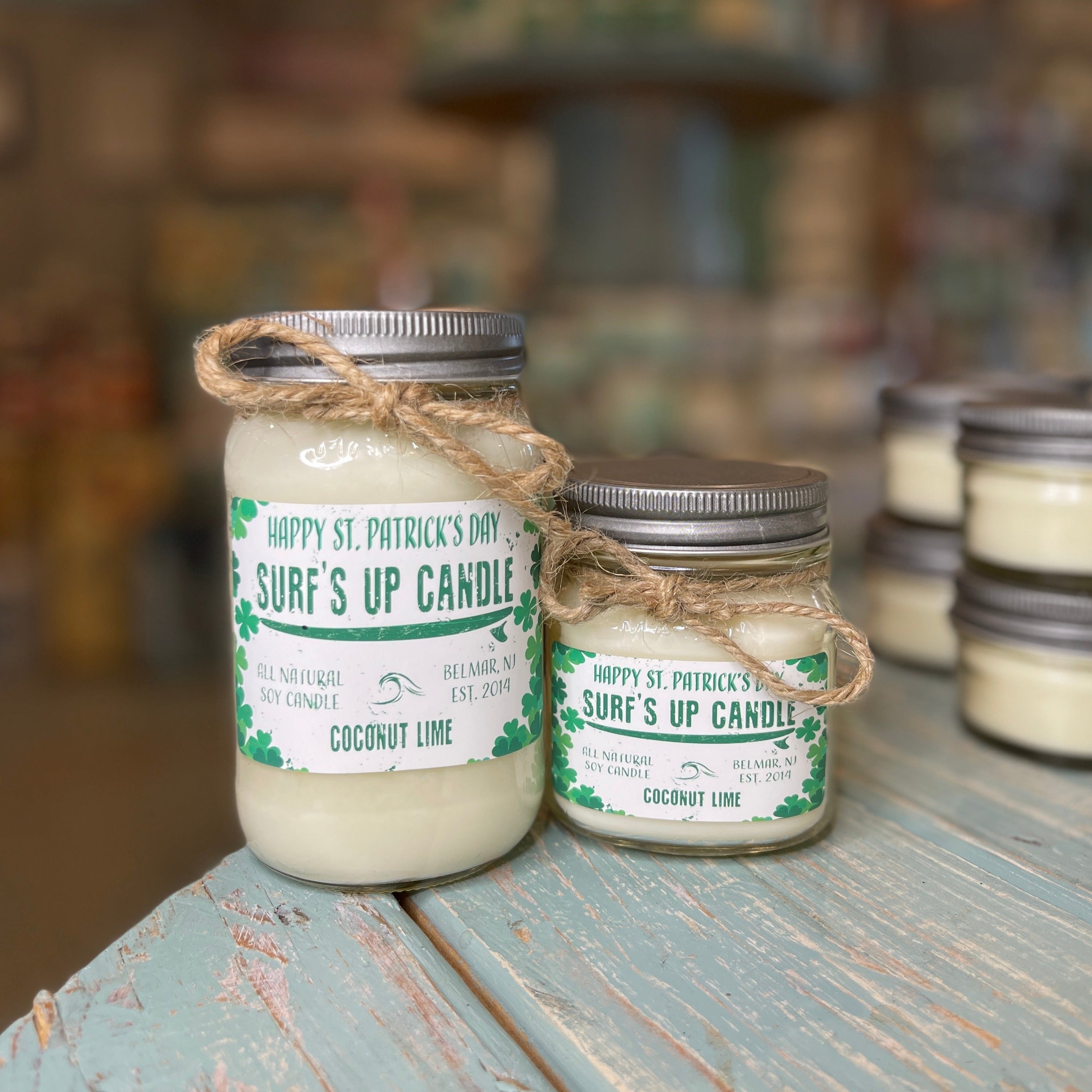 Let's Get Green Coconut Lime Mason Jar Candle - St. Patrick's Day Collection