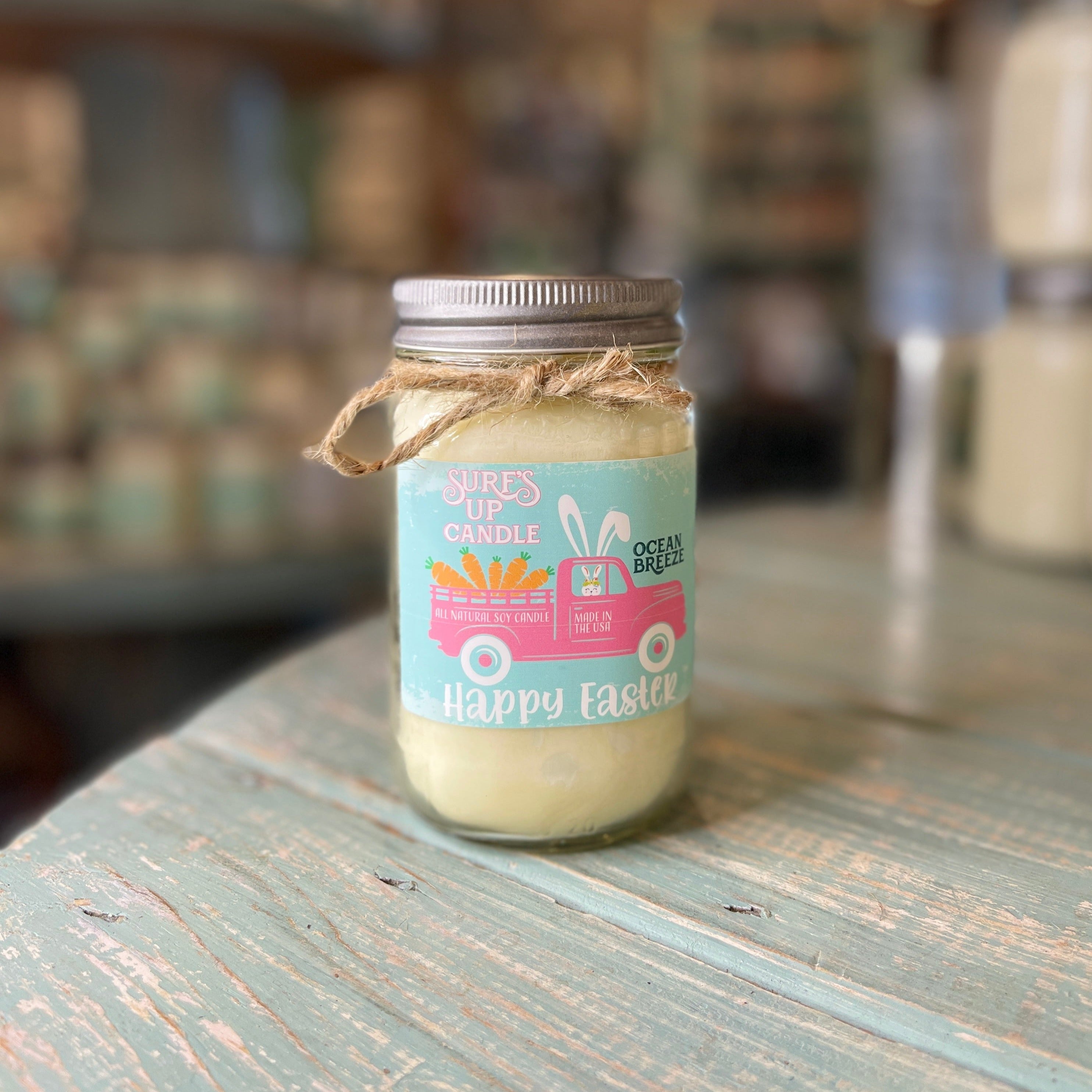 Hippity Hop Ocean Breeze Mason Jar Candle - Easter Collection
