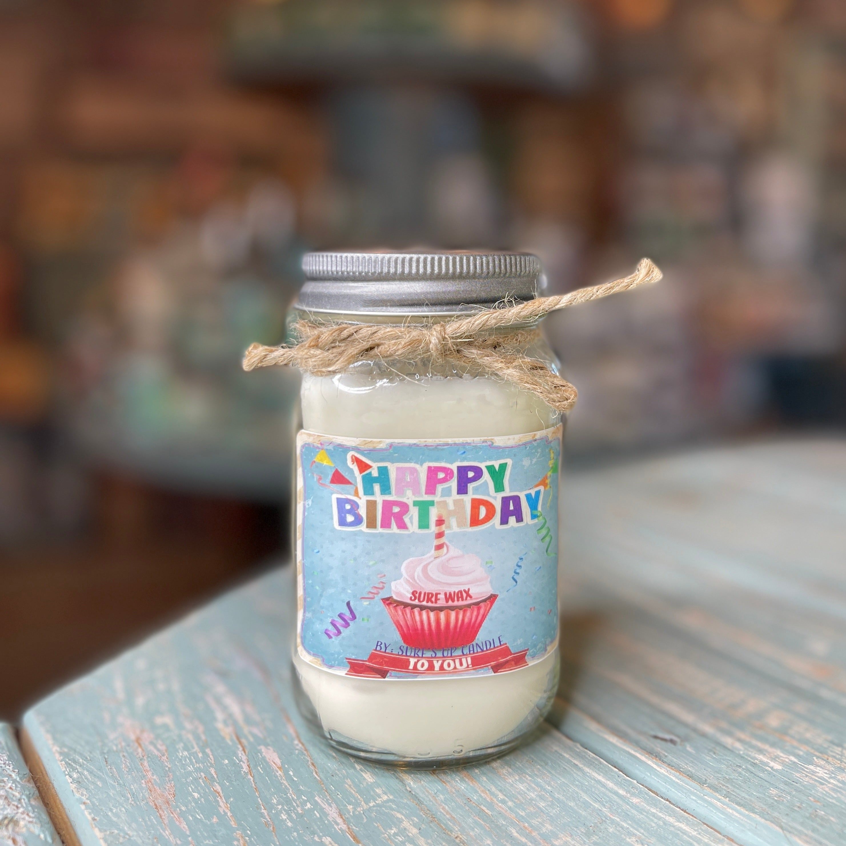Surf Wax Mason Jar Candle - Birthday Collection