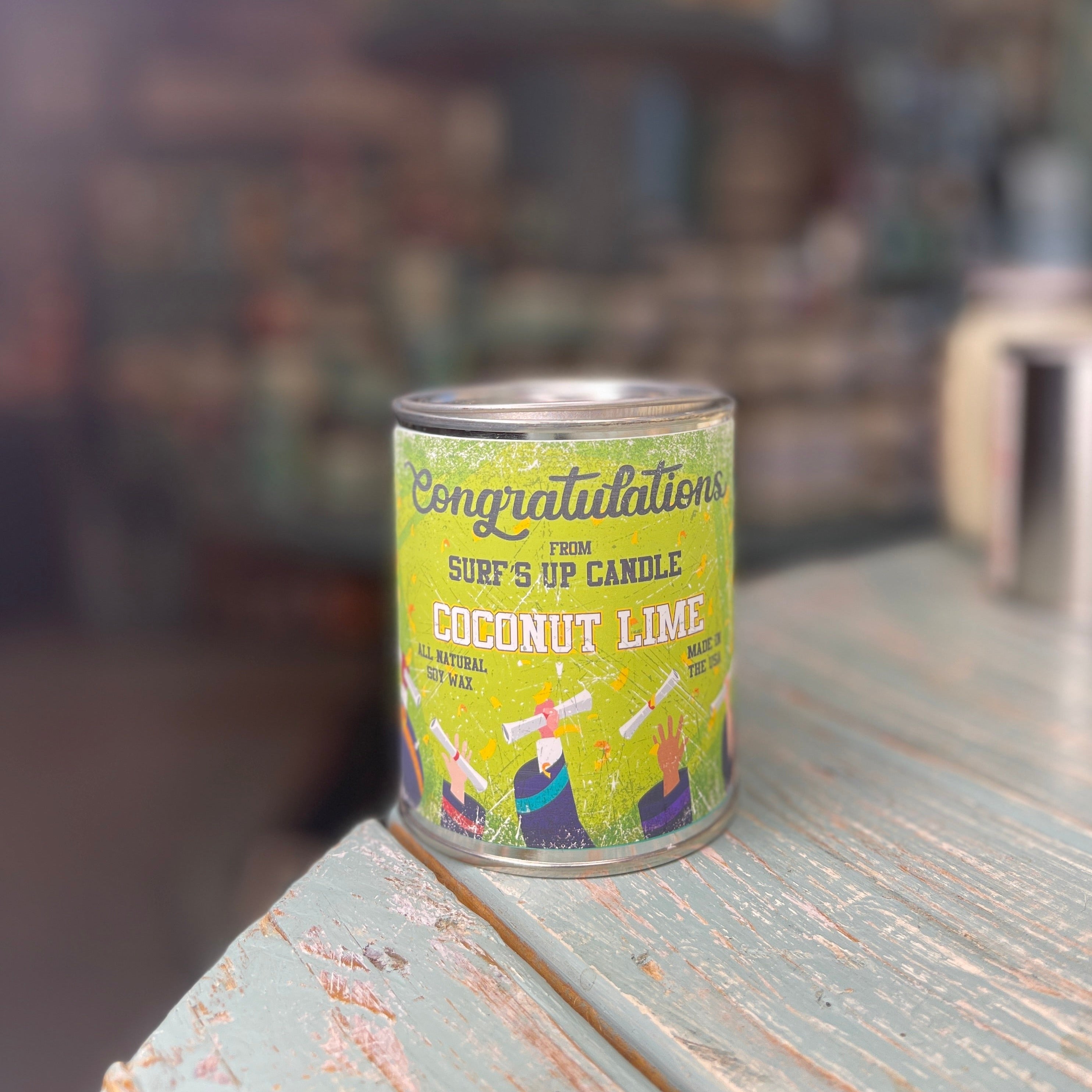 Coconut Lime Congrats Paint Can Candle - Graduation Collection