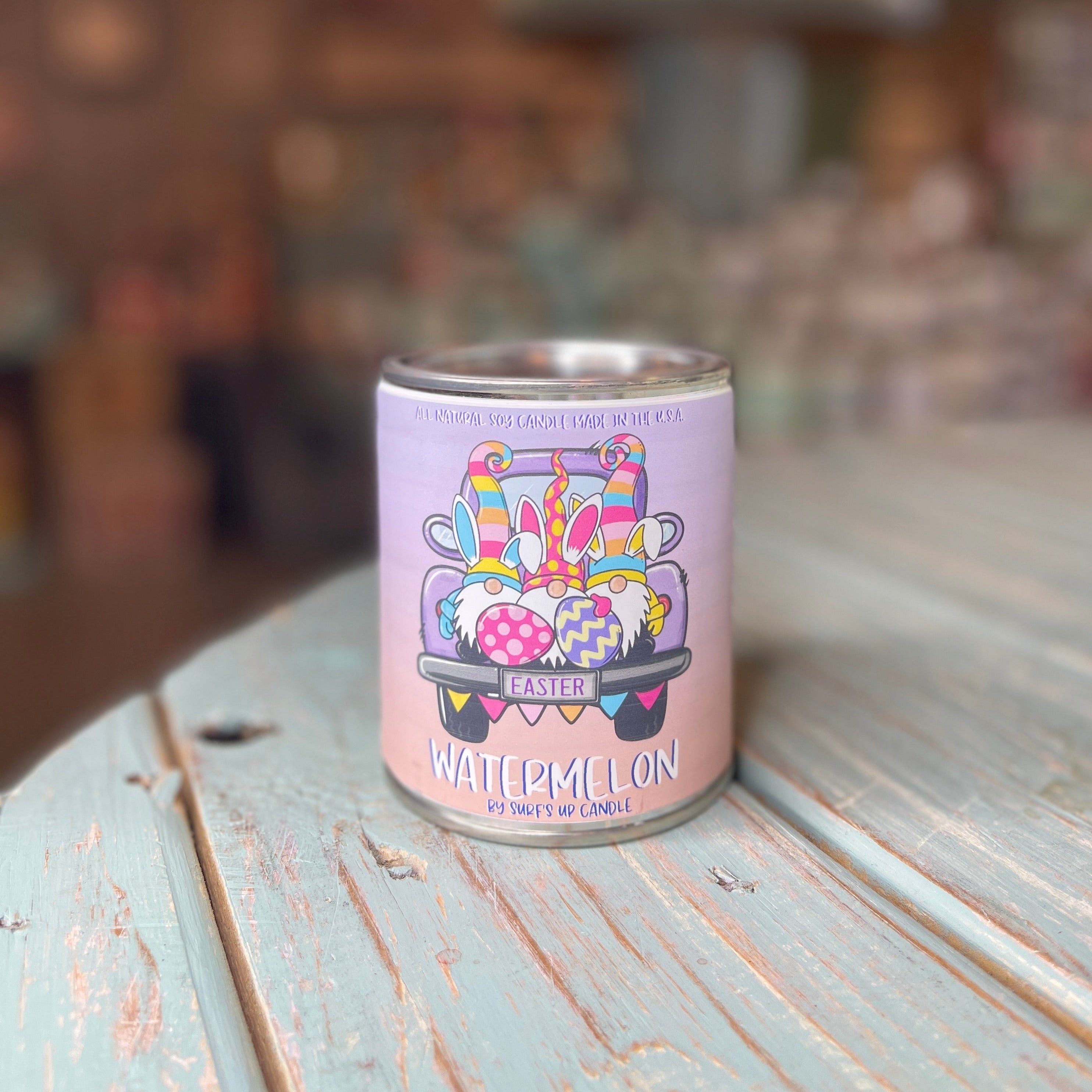 Easter Gnome Watermelon Paint Can Candle - Easter Collection