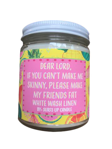 Skinny Surf Wit Jar Candle - White Wash Linen