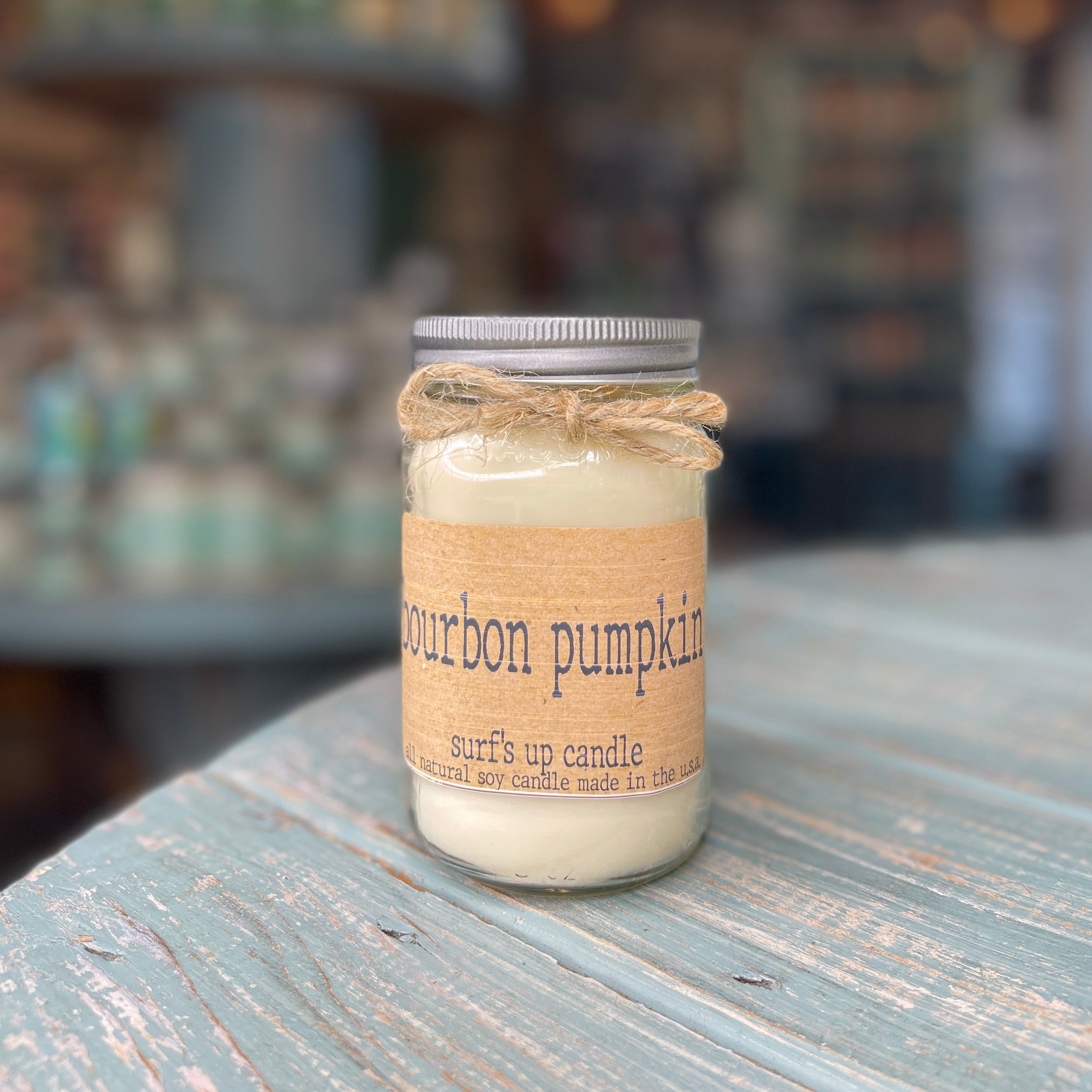 Bourbon Pumpkin Mason Jar Candle - Brown Bag Collection