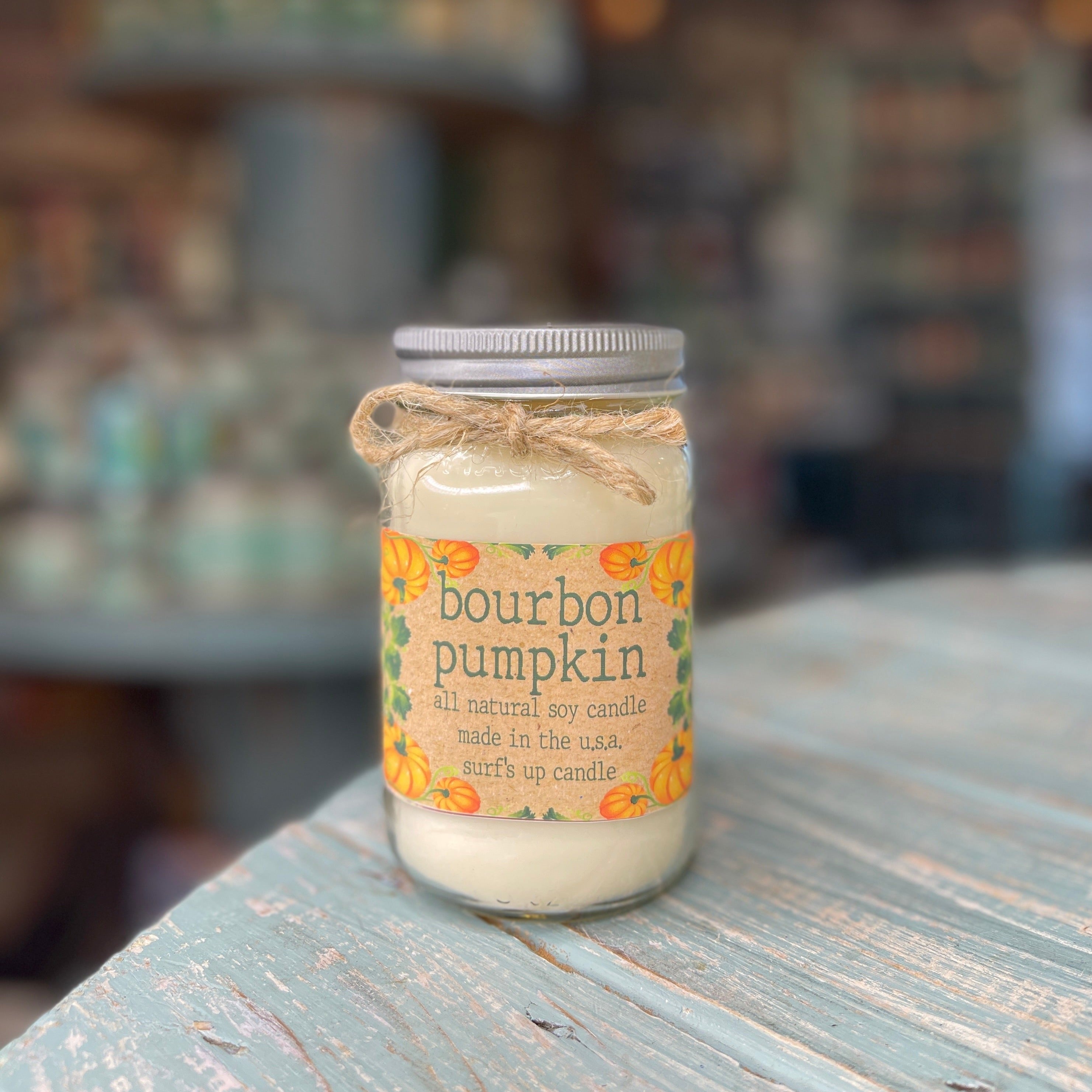 Bourbon Pumpkin Mason Jar Candle - Fall Collection