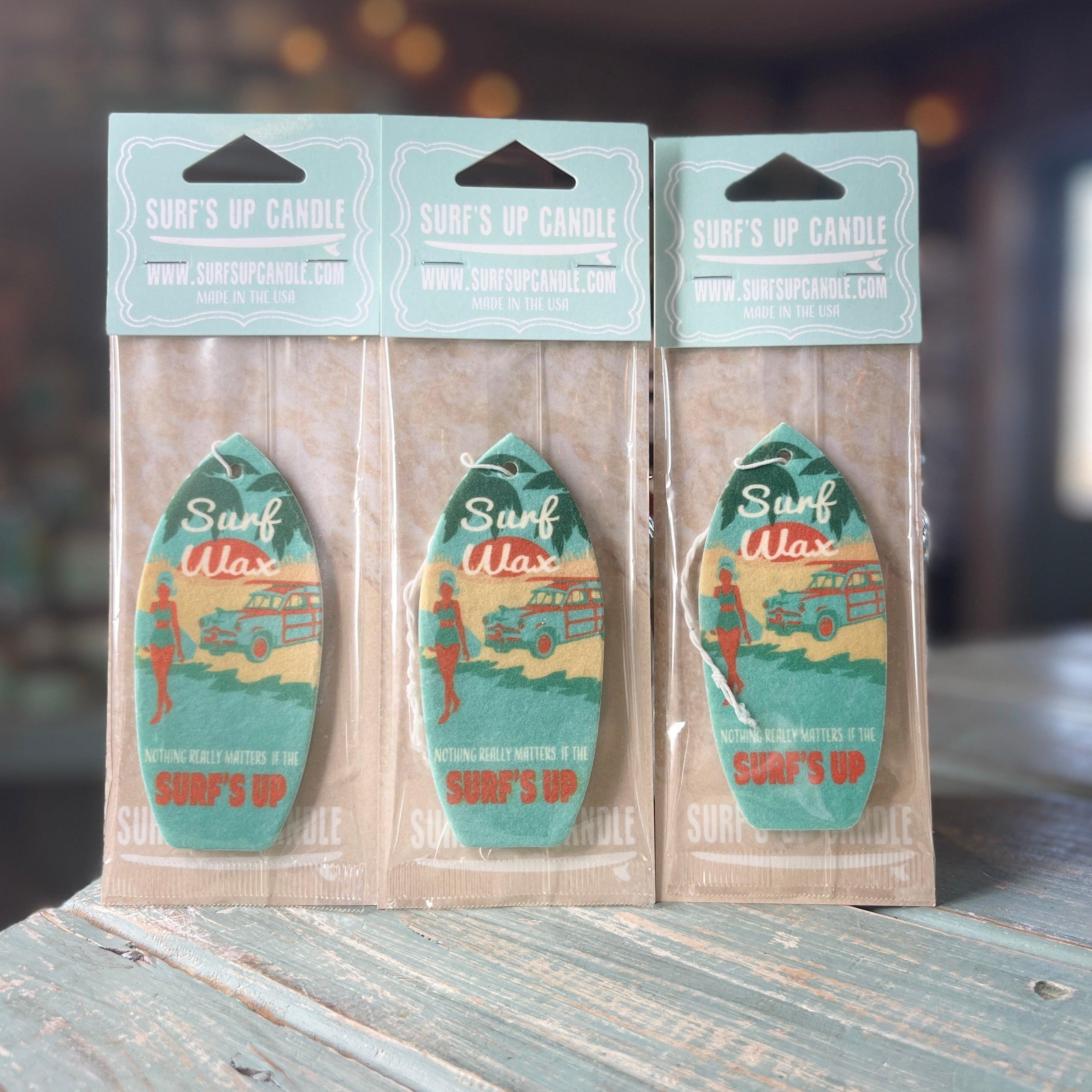 Vintage Surf Wax Air Freshener - Pack of 3