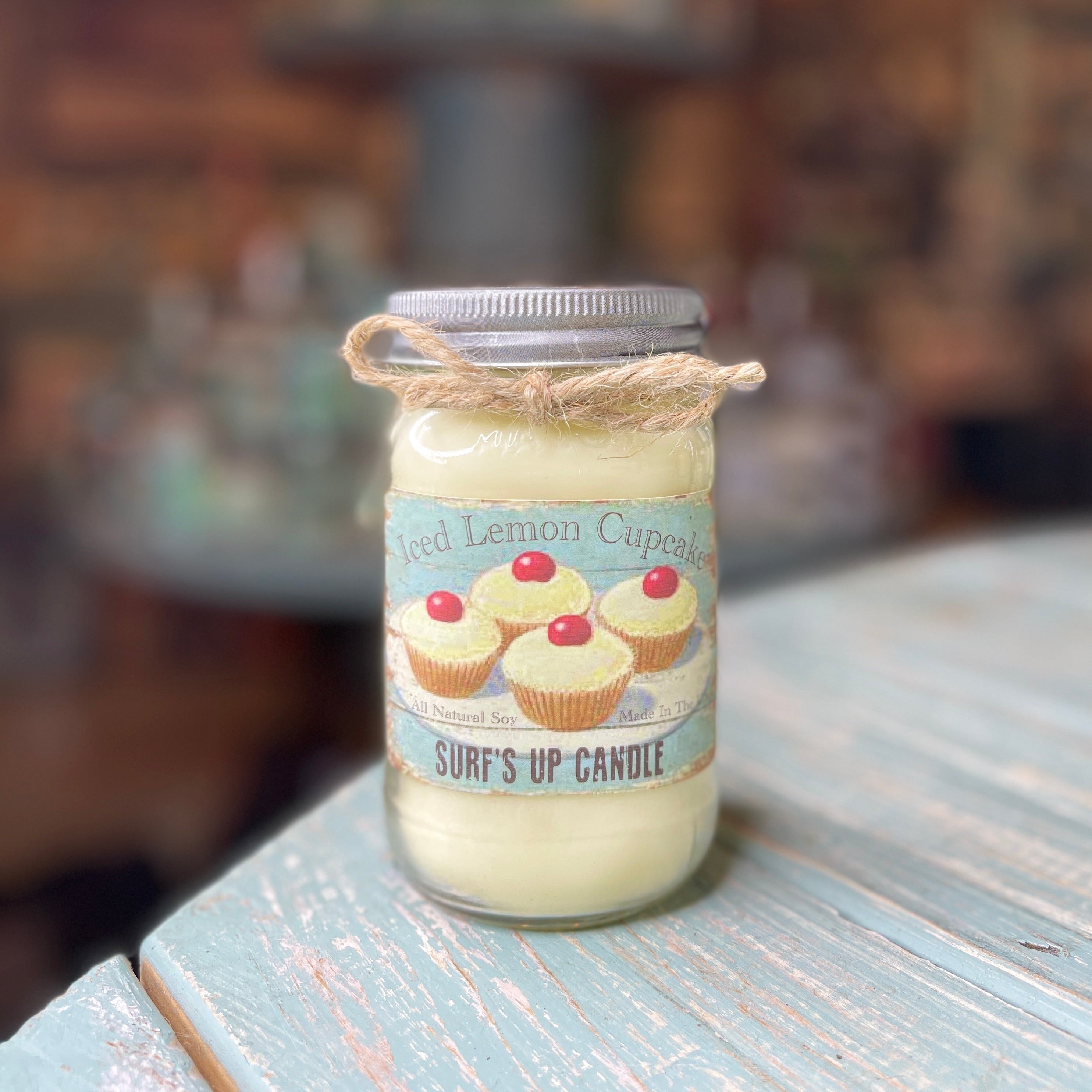 Iced Lemon Biscotti Mason Jar Candle - Vintage Collection