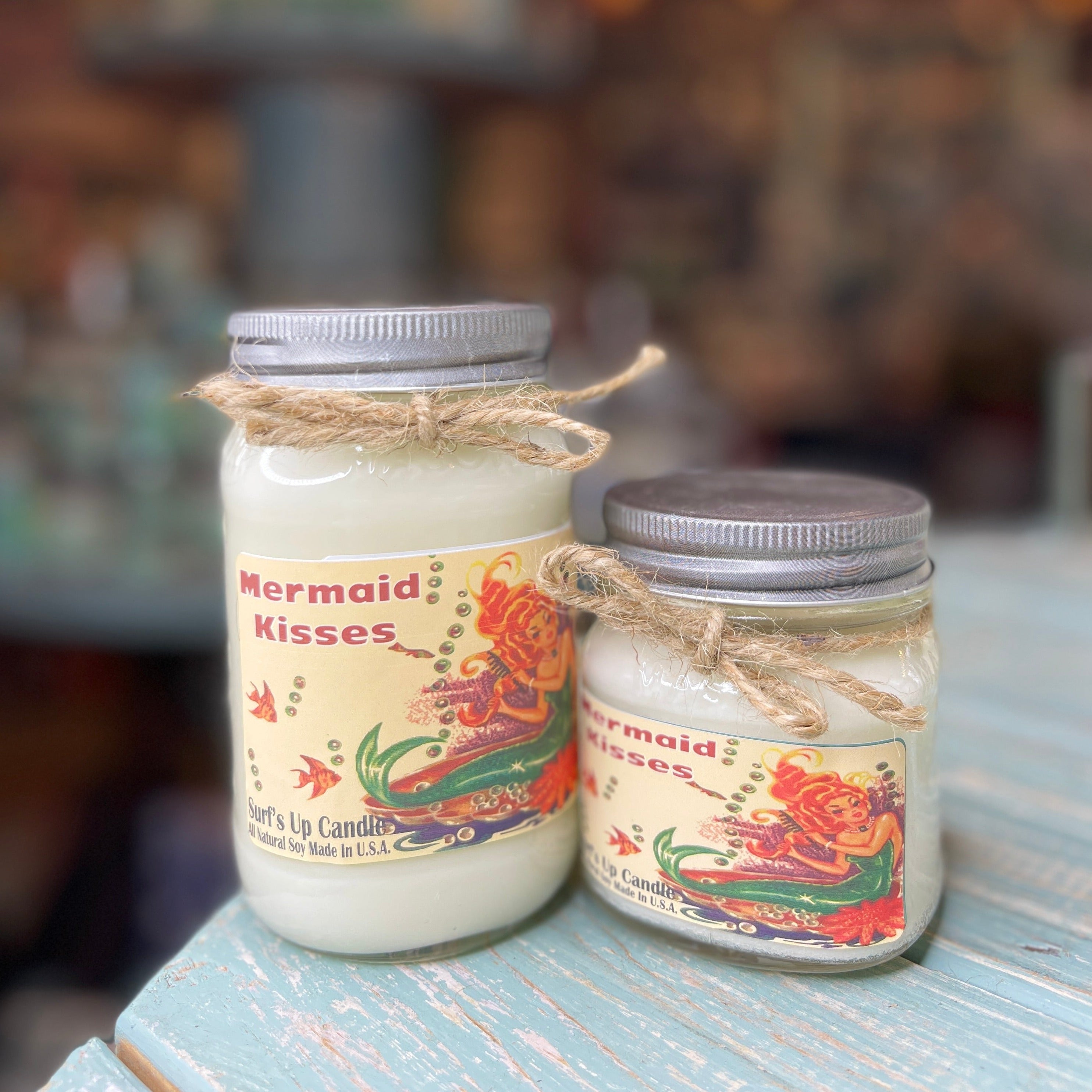 Mermaid Kisses Mason Jar Candle - Vintage Collection