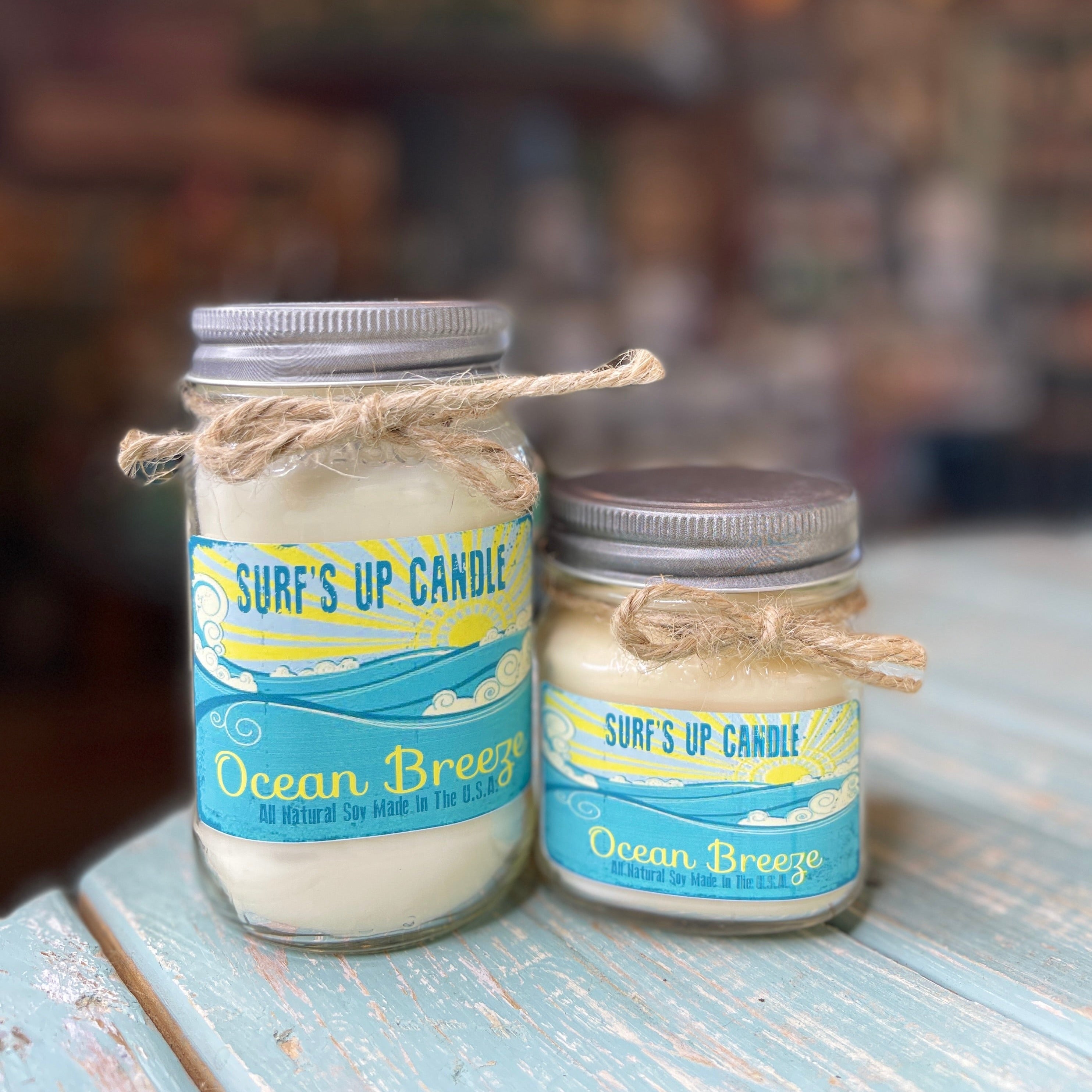 Ocean Breeze Mason Jar Candle - Vintage Collection