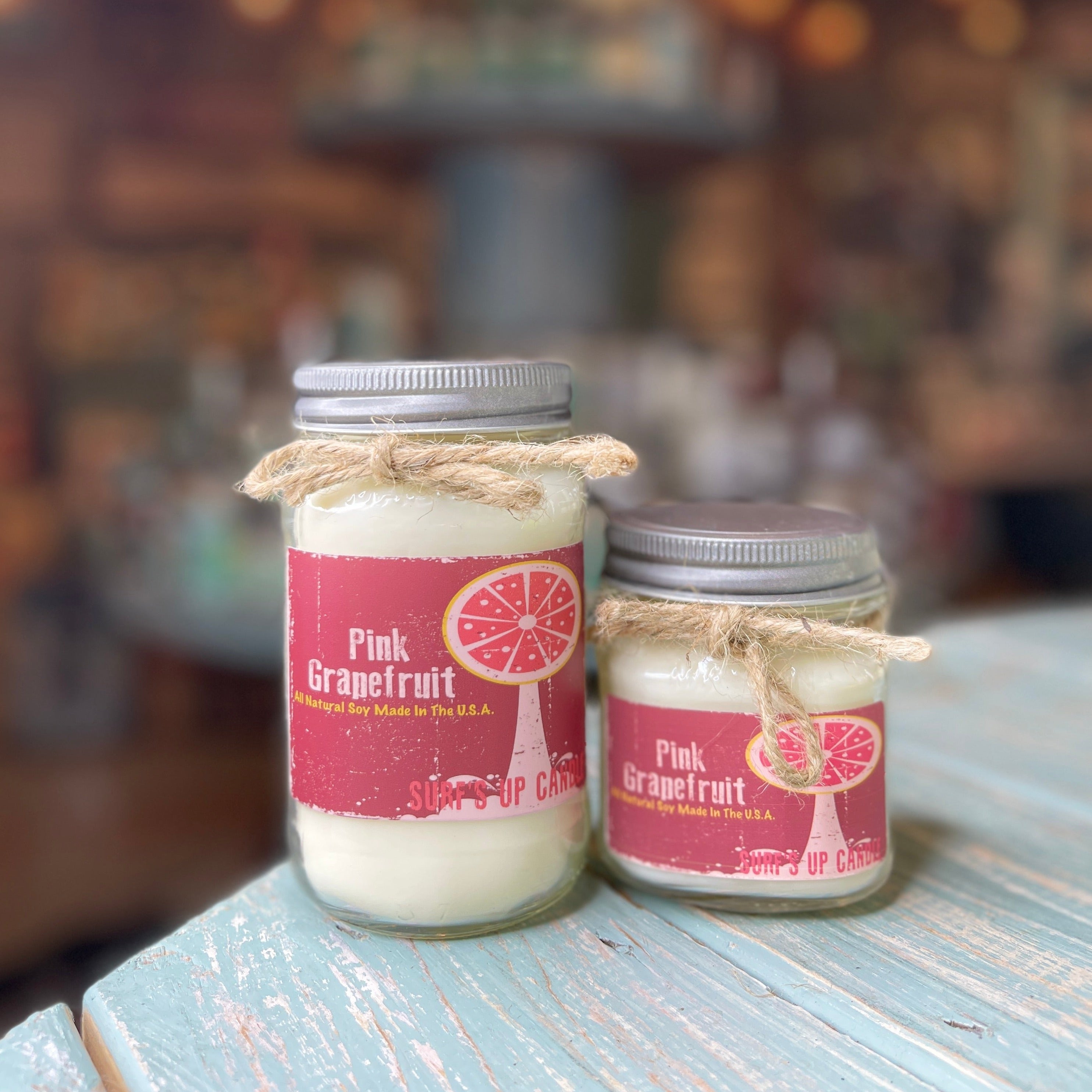 Pink Grapefruit Mason Jar Candle - Vintage Collection