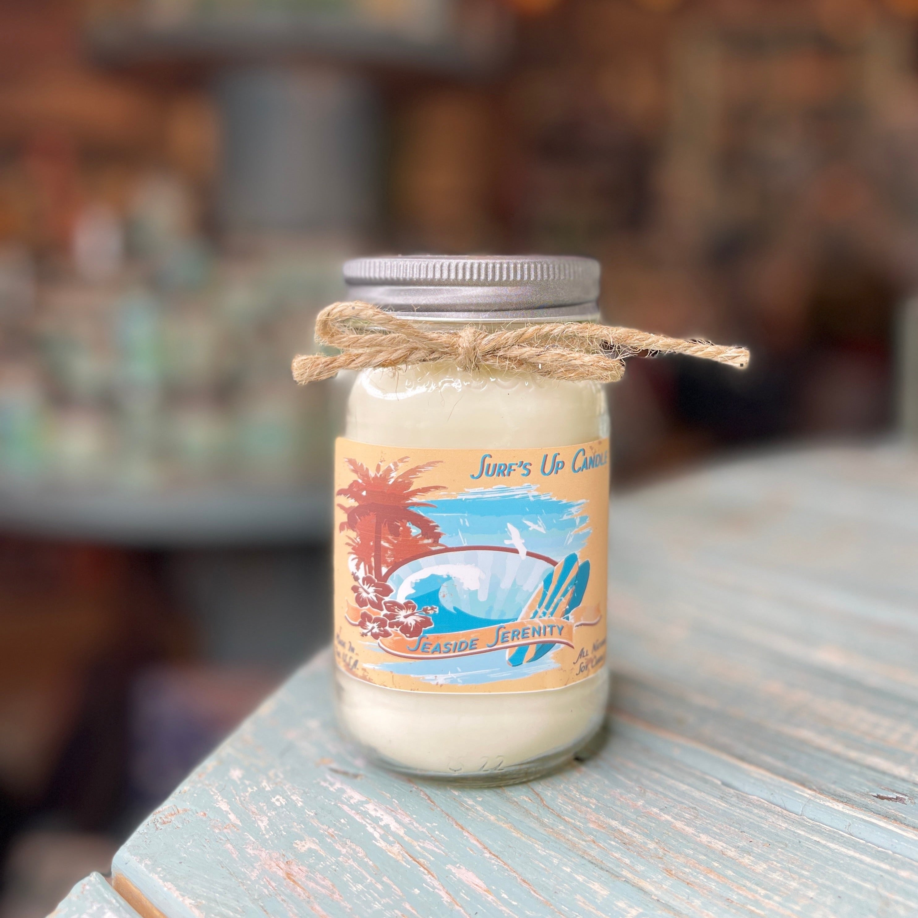 Seaside Serenity Mason Jar Candle - Vintage Collection