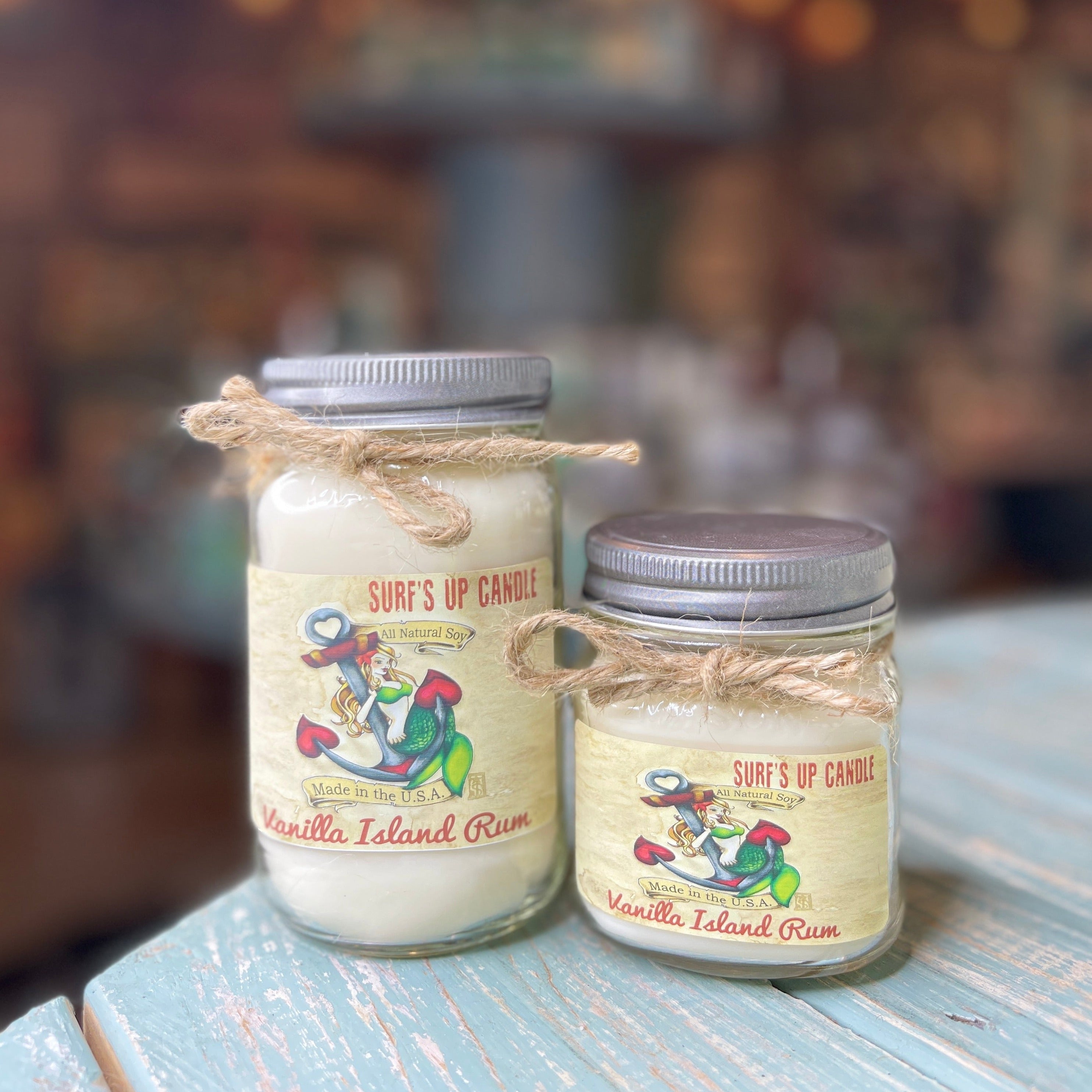 Vanilla Island Rum Mason Jar Candle - Vintage Collection