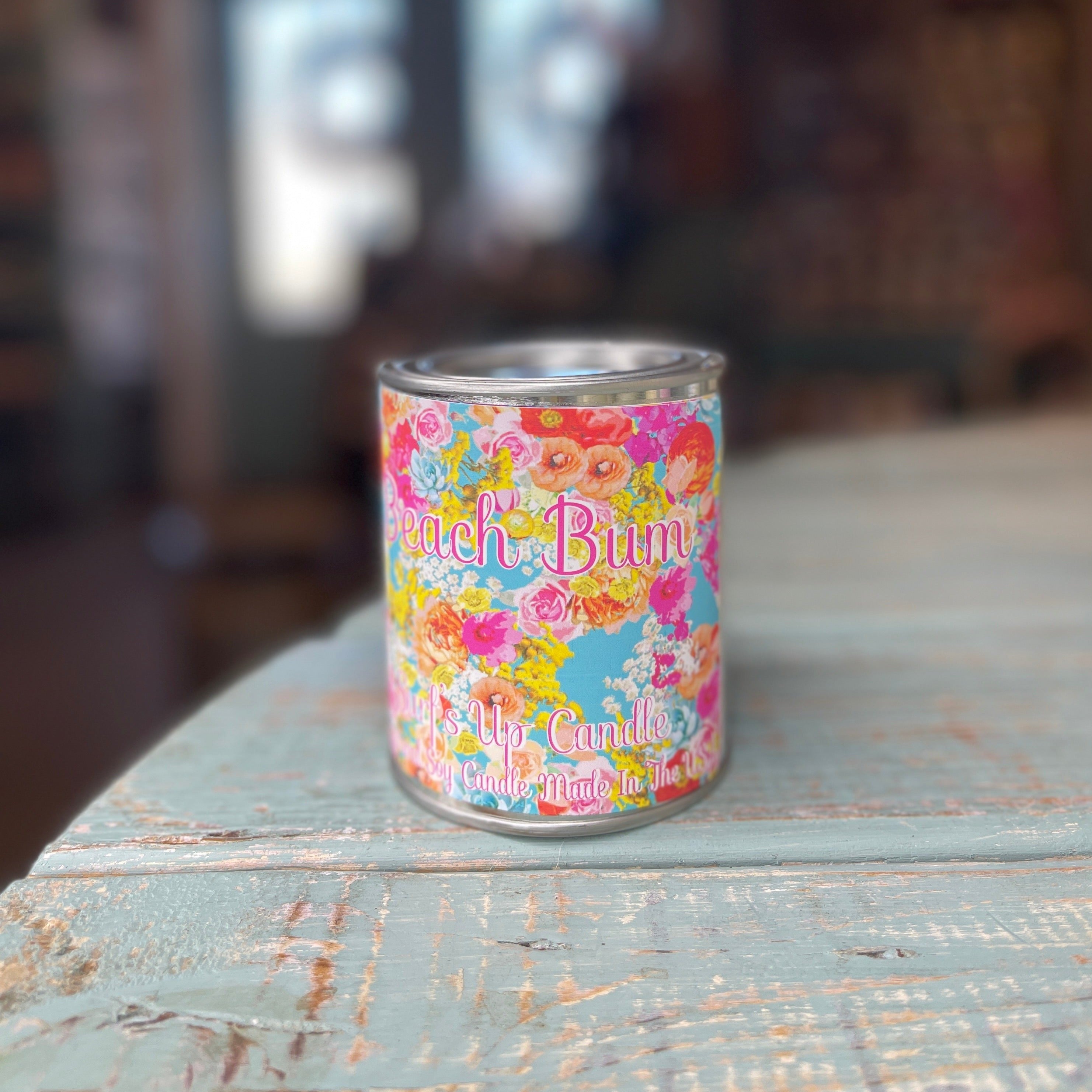Beach Bum Paint Can Candle - Floral Edition