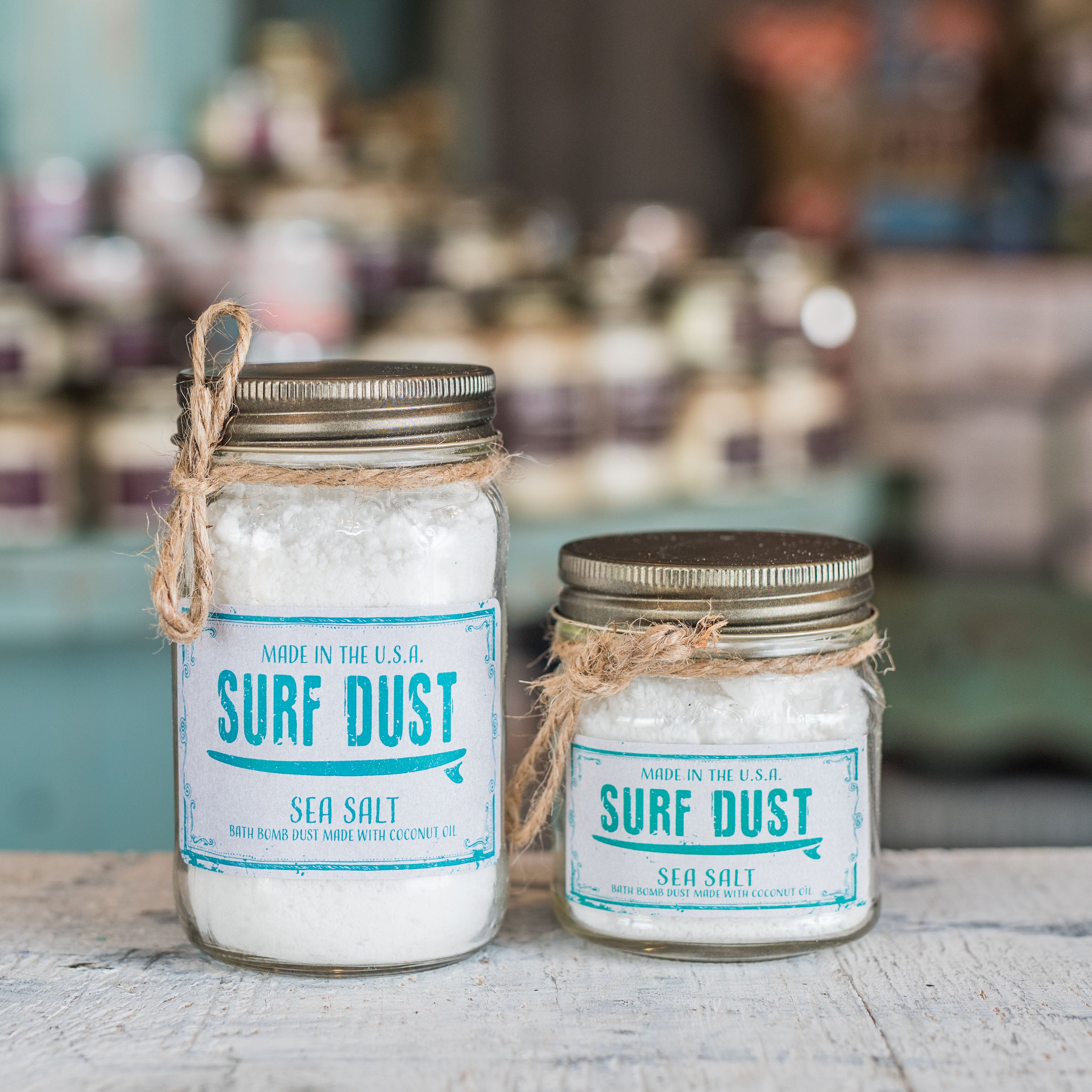 sea salt Surf Dust Bath bomb in a jar