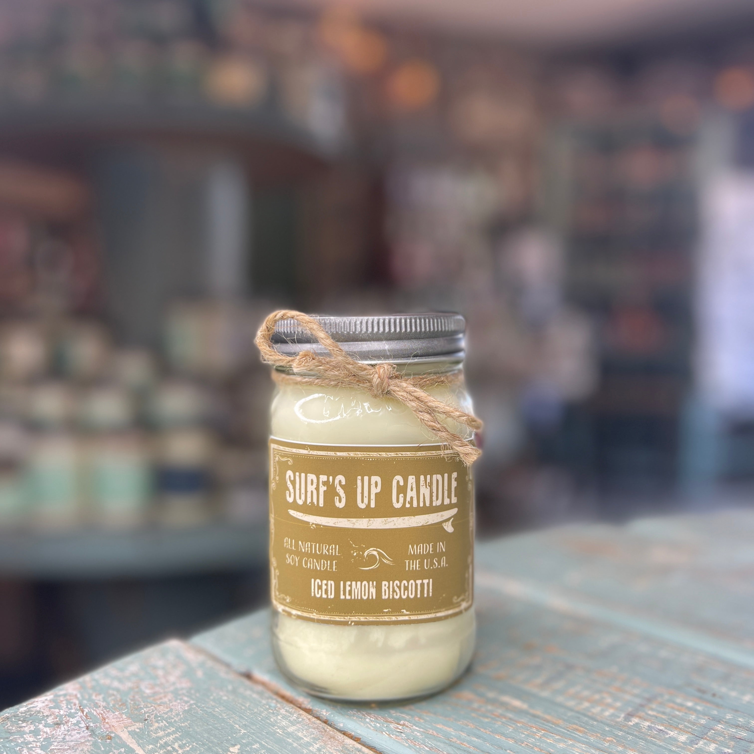 Iced Lemon Biscotti Mason Jar Candle - Original Collection